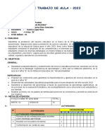 Plan de Trabajo de Aula - 2023