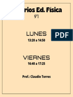 Horarios Ed Física 9no