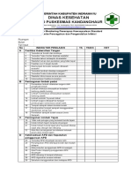 Formulir Monitoring Penerapan Kewaspadaan Standard