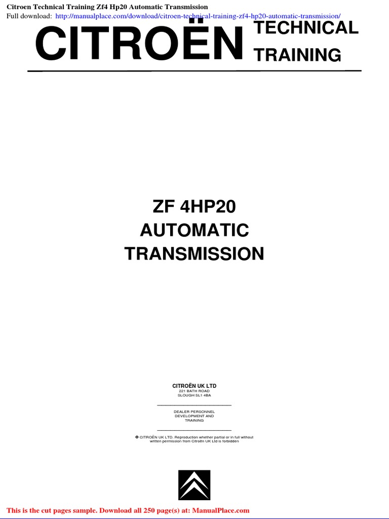 citroen-technical-training-zf4-hp20-automatic-transmission-pdf