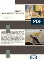 The Generous Wisdom-Giving God LET Examinees Devotional