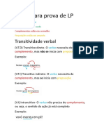 Ajuda para prova de LP