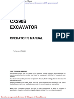 Case Crawler Excavator Cx290b Operators Manual