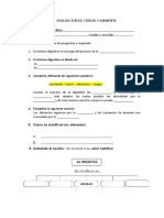 Evaluacion de Ciencia y Ambiente