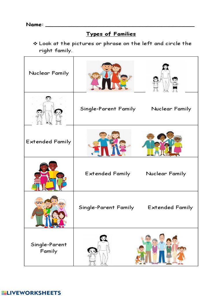 Types of Families for Kids | PDF | Wellness