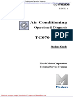 Mazda Technical Service Training Air Conditioning Operation Diagnosis