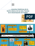 LINEA DEL TIEMPO. FUNDAMENTOS HISTÓRICOS DE LA TEORÍA CLÁSICA DE LOS TEST. TEORÍAS DE LA FACTORIZACIÓN DE CATTELL. Dra. Iraima V. Martínez M.