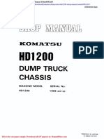 Komatsu Dump Truck Hd1200 Shop Manual Sebm0581a03