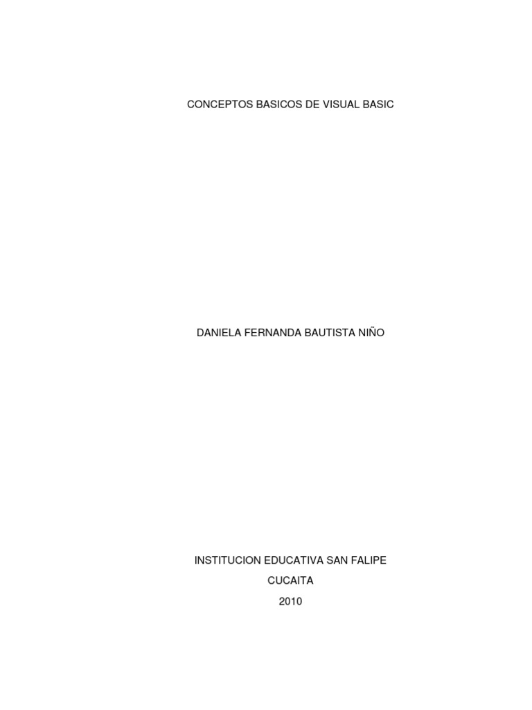 Conceptos Básicos de Visual Basic | PDF | Básico | Ventana (informática)