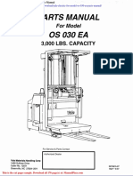 Yale Electric For Model Os 030 Ea Parts Manual