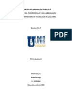 Republica Bolivariana de Venezuela Ministerio Del Poder Popular para La Educación Instito Universitario de Tecnologia Readic (Unir)