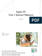 Inglés IV Unit 1 Internet Manners 2023