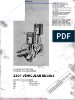 Caterpillar 3304 Vehicular Engine Service Manual