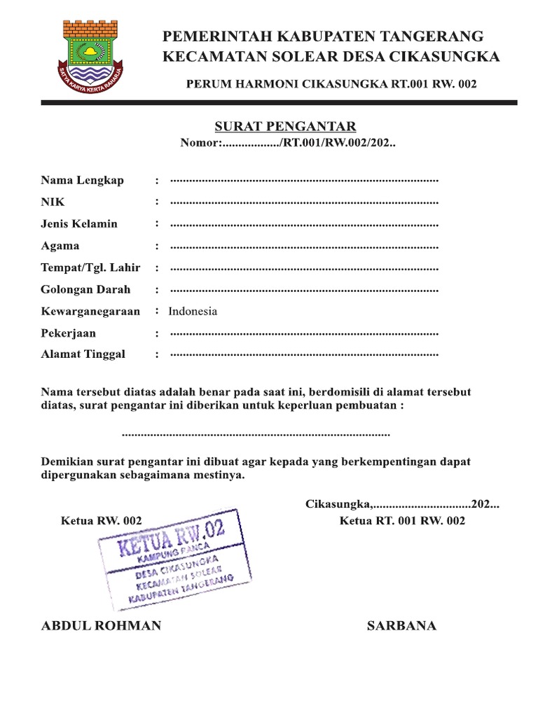 Surat Domisili | PDF