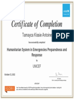 Humanitarian System - Certificate