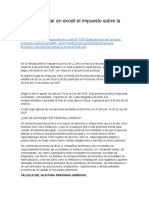 Cómo Calcular en Excell El Impuesto Sobre La Renta