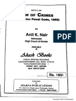 Law of Crimes Indian Penal Code 1860 by Anil K Nair