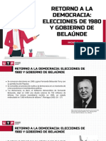 Semana 05 - Infografía - Elecciones de 1980. Gobierno de Belaunde 1980 - 1985