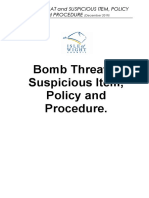 Bomb Threat and Suspicious Item Policy and Procedure