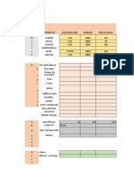 Tabla de Precios