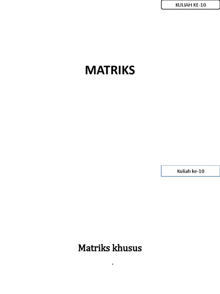 Kofaktor Matriks: Definisi dan Contoh | PDF