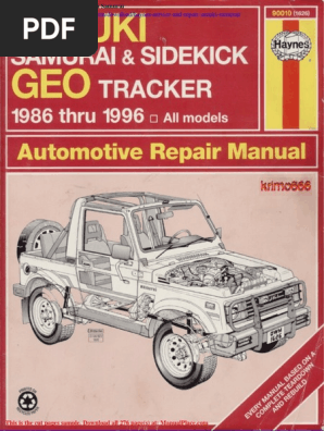 SUZUKI SAMURAI 1986 ー1993 Haynesマニュアル Haynes Service and Repair Suzuki Samurai | PDF | Home & Garden