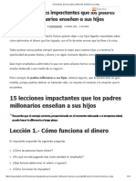 15 Lecciones Que Los Padres Millonarios Enseñan A Sus Hijos