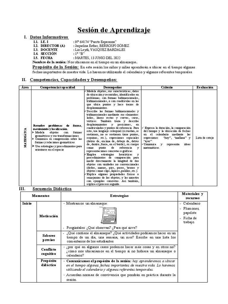 AYER, HOY Y MAÑANA PDF Calendario