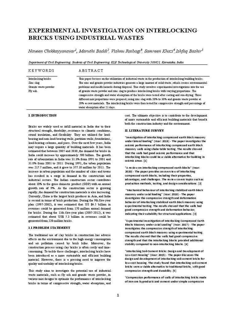 Journal Capstone PDF Brick Masonry