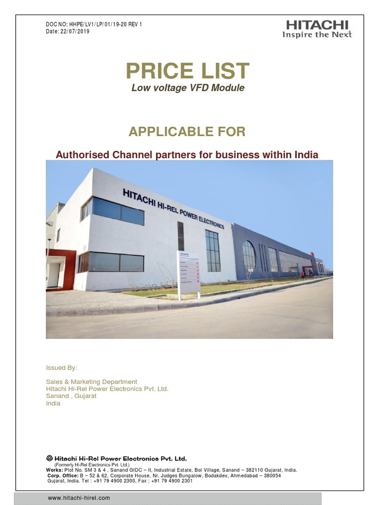 LV Price List 2020 PDF