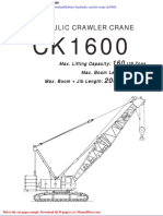 Kobelco Hydraulic Crawler Crane Ck1600