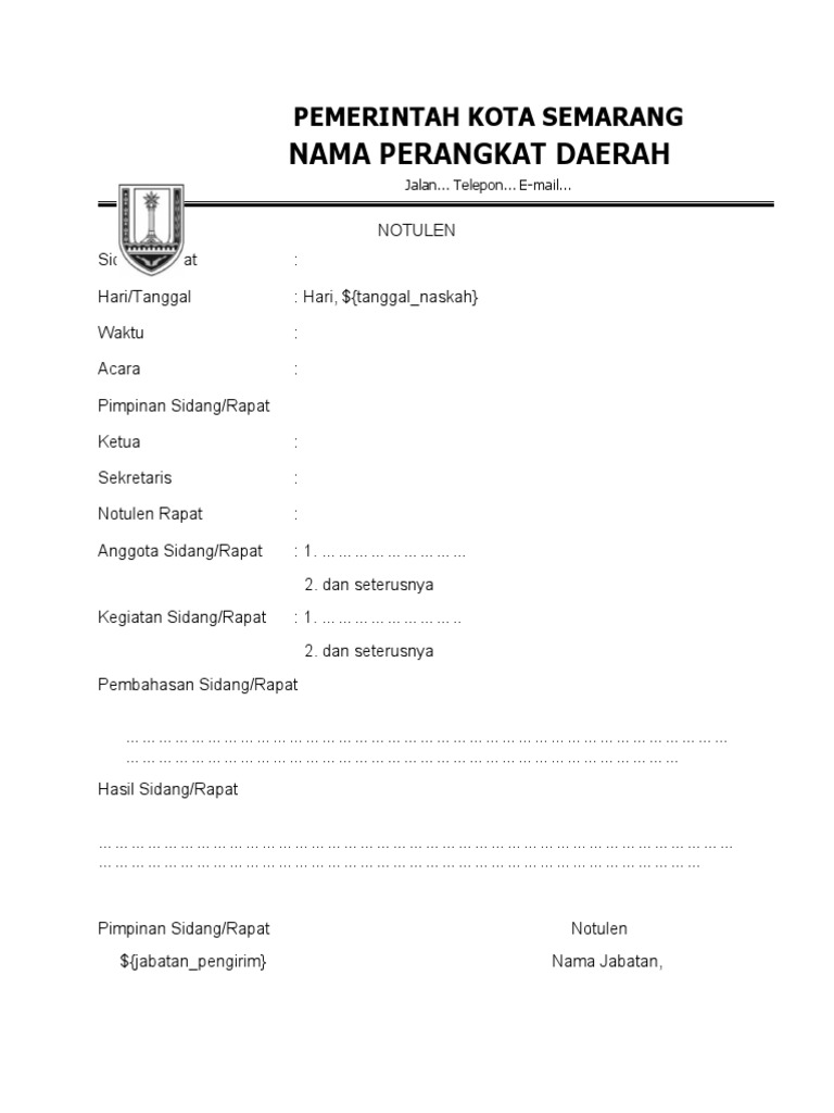 Template Notulen PDF