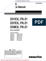 Komatsu Bulldozer d31 d37 d39 Ex PX 21 Operation Maintenance Manual