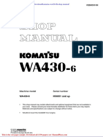 Komatsu Wa430 6h Shop Manual