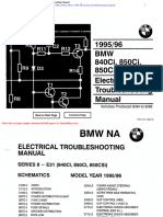 BMW 840ci 850ci 850csi 1995 96 Electrical Troubleshooting Manual