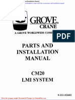 Grove Crane Cm20 Lmi System Parts and Installation Manual