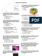 Examen 5º CIENCIAS NATURALES