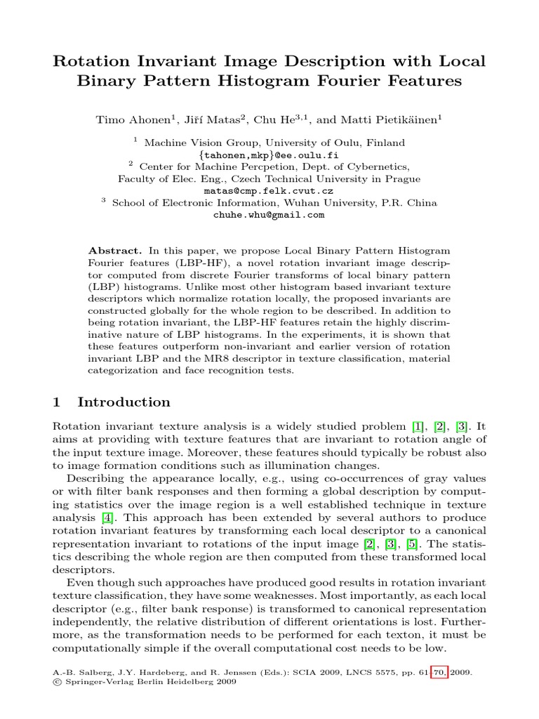  2009 rotation invariant image description with local binary pattern