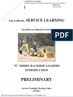 Caterpillar e Series Backhoe Intraduction Global Service Learning