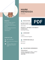 White Simple Student CV Resume