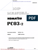 Komatsu Pc03 2 Hydraulic Excavator Shop Manual