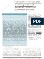 Examination of The Implementations and Challenges of International Extradition Laws in The Post Cold War Era The African Perspective