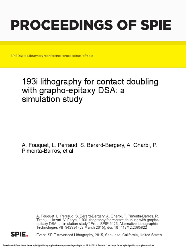 193i lithography for contact doubling with grapho epitaxy dsa a