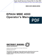 Detroit Diesel Mbe 4000 Engine Epa04 Operators Manual DDC SVC Man 0056