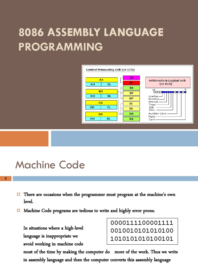 Assembly Language 8086 | PDF