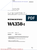 Komatsu Wheel Loaders Wa350 1 Shop Manual