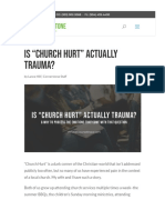 Is "Church Hurt" Actually Trauma?