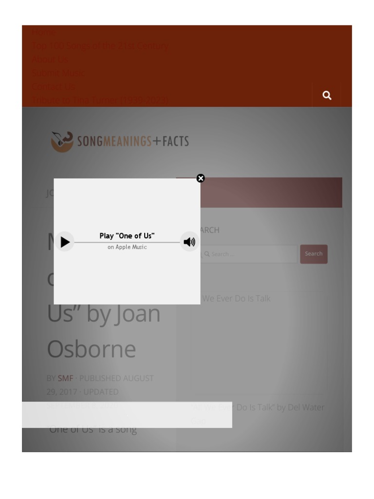One Of Us By Joan Osborne Songfacts