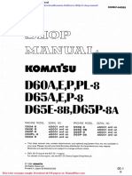 Komatsu Bulldozers d60pl 8 Shop Manual