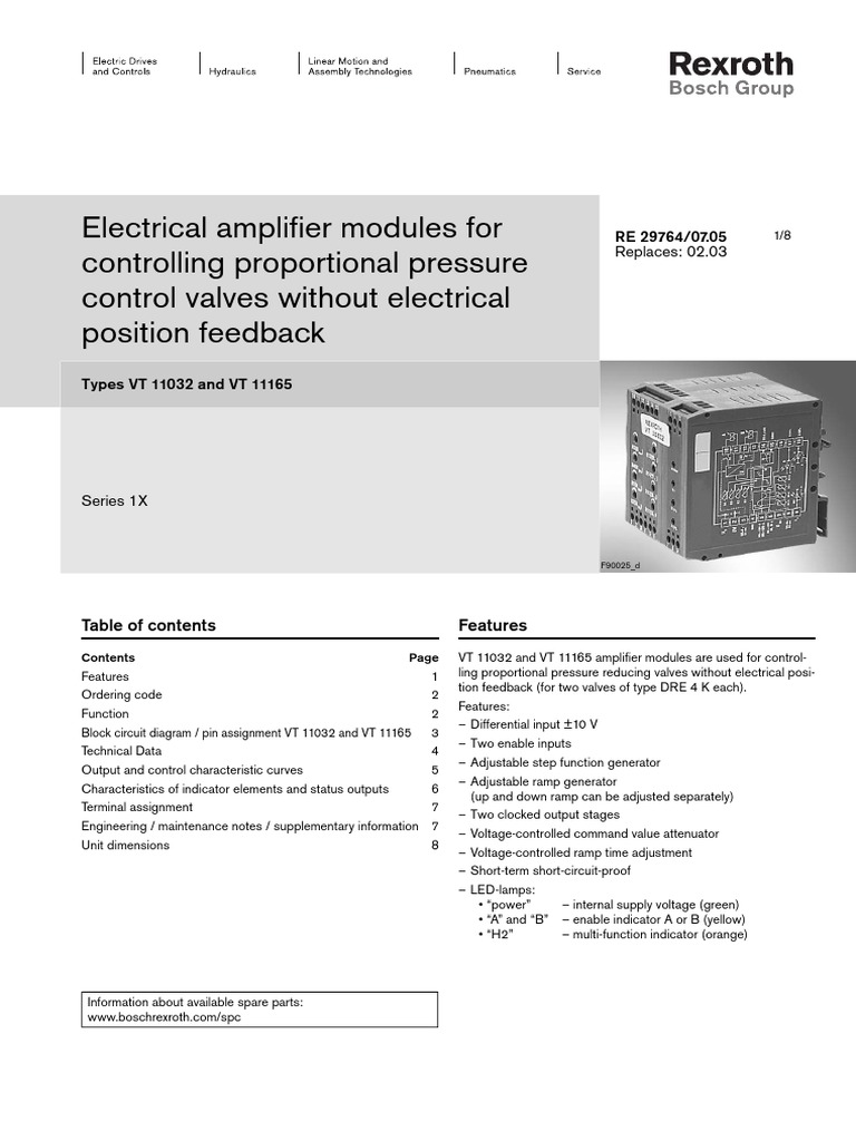 Electrical Amplifier Modules For Controlling Proportional Pressure ...